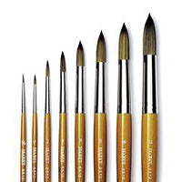 Synthetic/Taklon Hair Paint Brushes