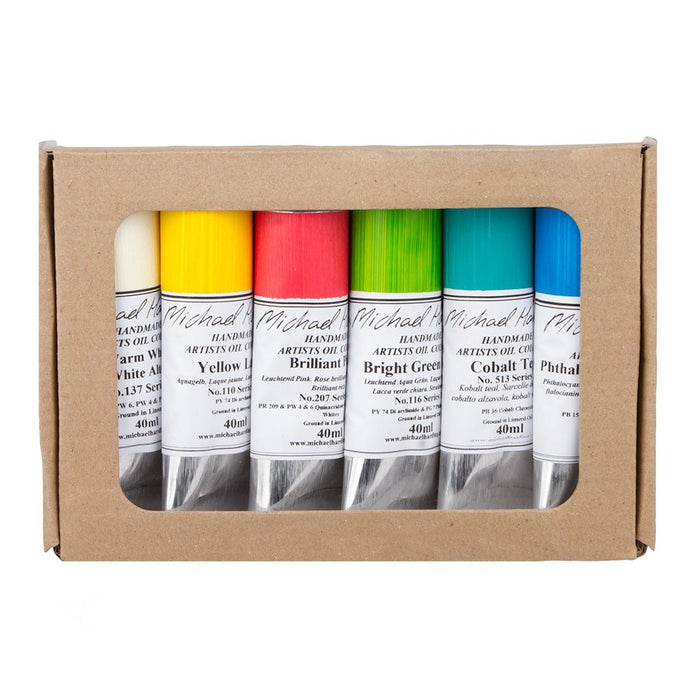 Michael Harding Artist Oil Paint Set 6 x 40ml Tropical Colours