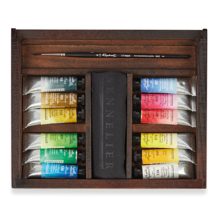 Sennelier La Petite Aquarelle Wooden Box Set