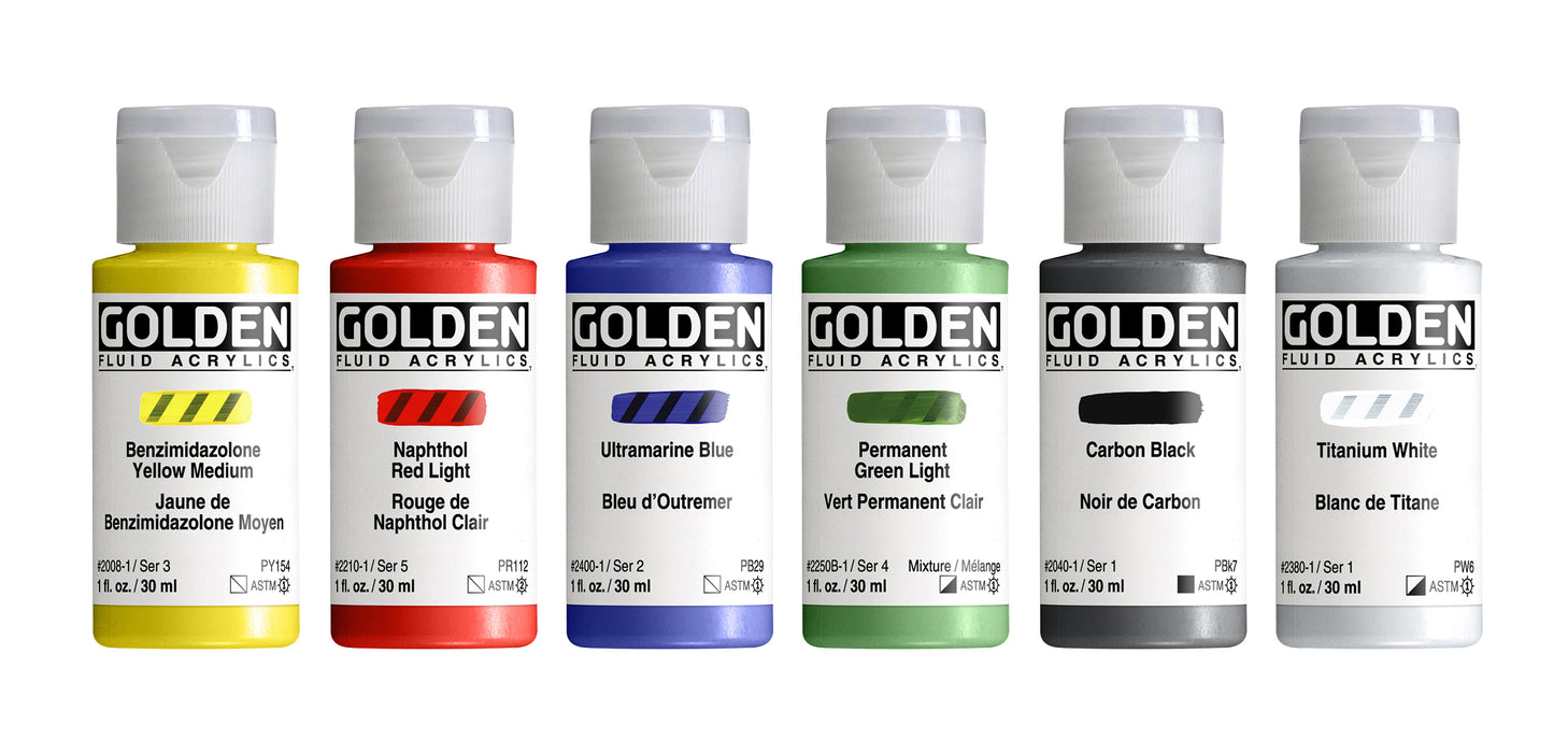 Golden Artist Acrylic Fluid Intro Set 6x30ml