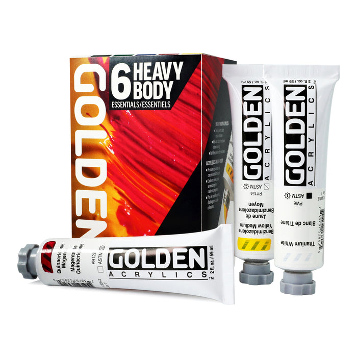 Golden Artist Acrylic Heavy Body Essentials Set 6x59ml