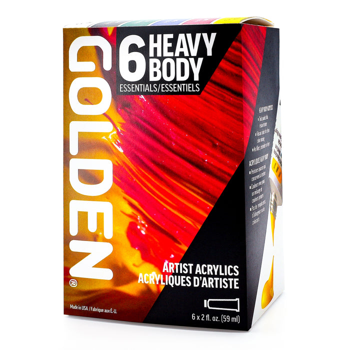 Golden Artist Acrylic Heavy Body Essentials Set 6x59ml