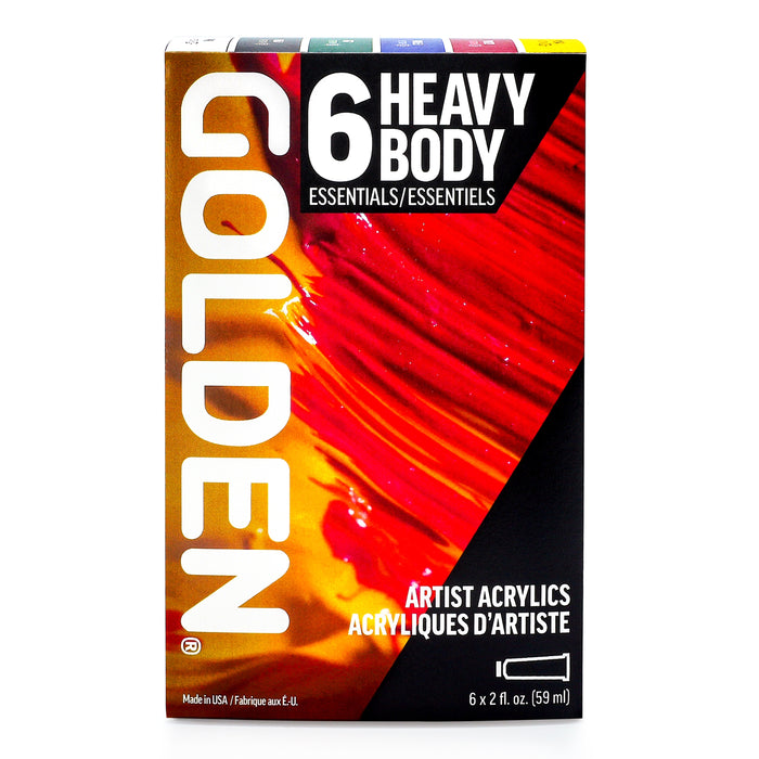 Golden Artist Acrylic Heavy Body Essentials Set 6x59ml