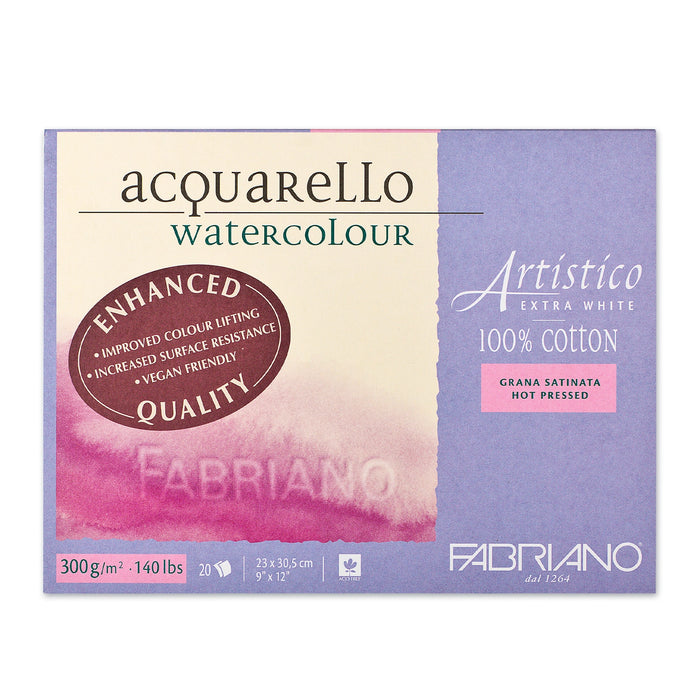 Fabriano Artistico Enhanced Watercolour Blocks 300gsm (Extra White)