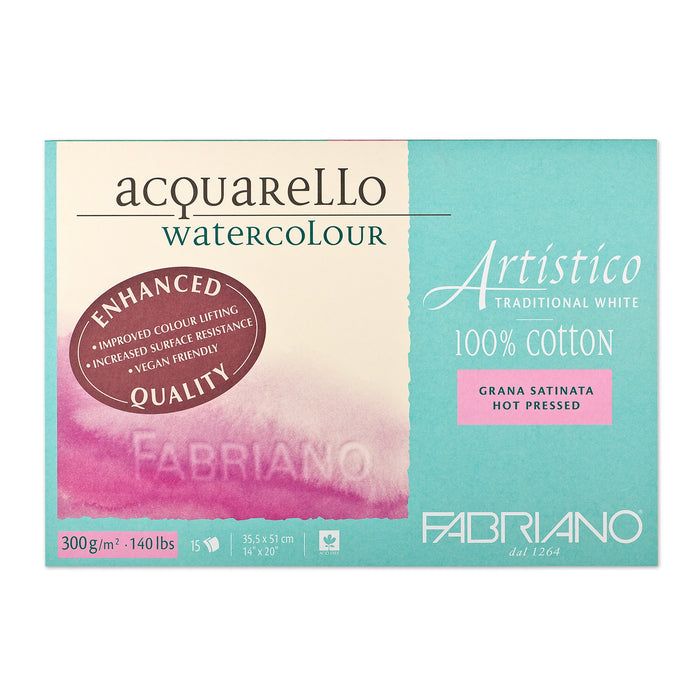 Fabriano Artistico Enhanced Watercolour Blocks 300gsm (Traditional White)