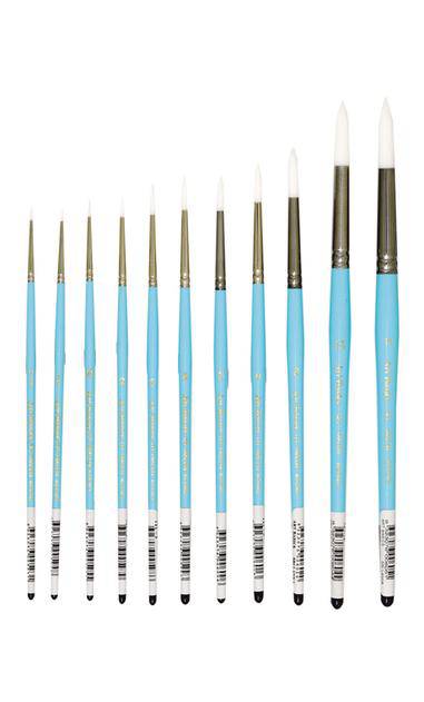 12 Piece Special Effects Artist Paint Brush Set - Taklon Synthetic