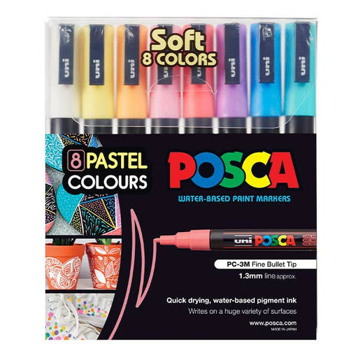 Marcadores POSCA Soft Pastel x8 - PC-5M - Pensel Store