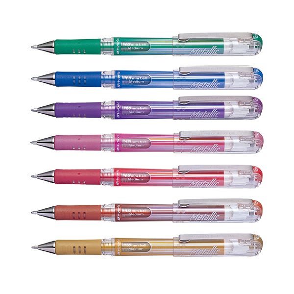 Pentel Hybrid Deluxe Gel Grip Metallic Roller Pens — ArtStore Online