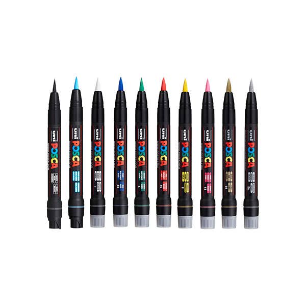 POSCA Paint Markers, Brush Tip – ARCH Art Supplies