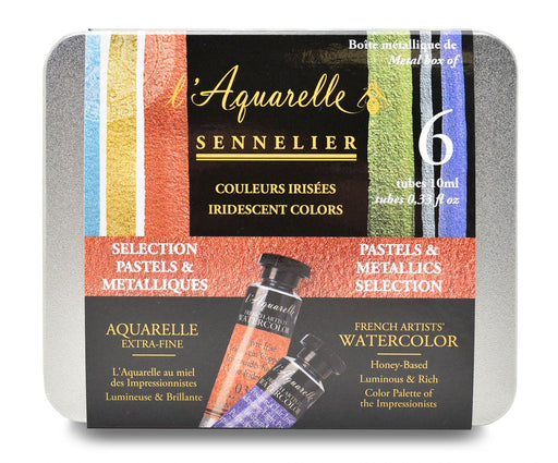 Sennelier Artist Iridescent Watercolour Pastels & Metallics Set 6 - ArtStore Online